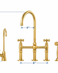 Unlacquered Brass Newcastle Bridge Faucet