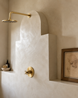 The Brasslik Single Function Shower - Unlacquered Brass