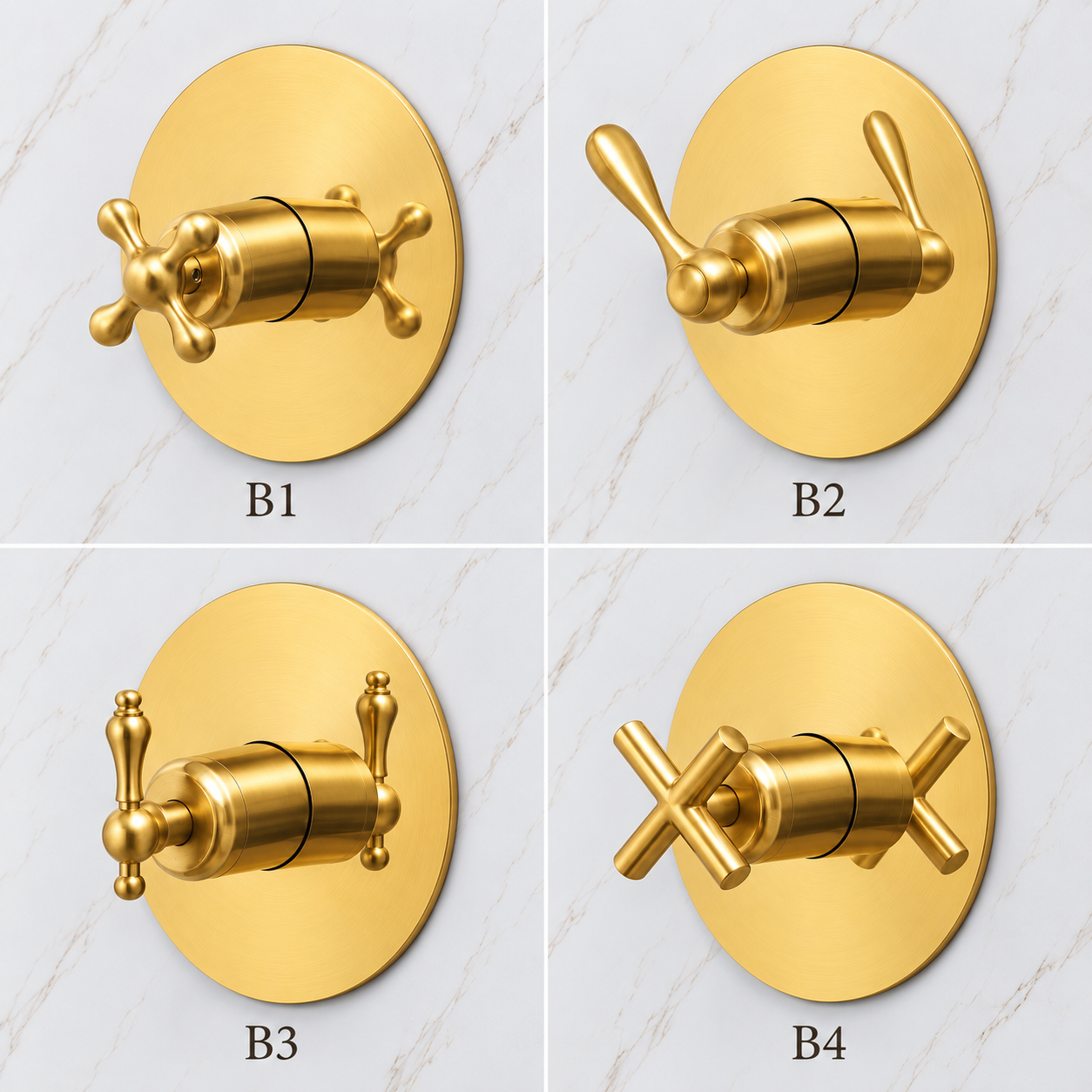 The Brasslik Single Function Shower - Unlacquered Brass