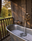 Bespoke Bathtub Wall Mount Filler with Handheld - Unlacquered Brass