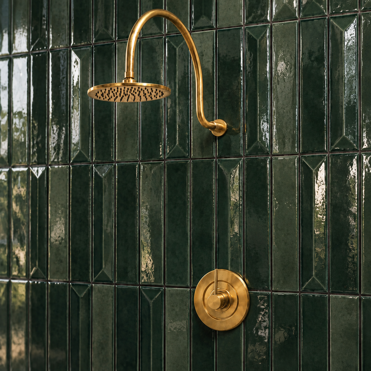 Brass Wall Mount 8 Inch Rainfall Round Shower Faucet with Rough-in Valve and Trim Kit (1.8GPM)