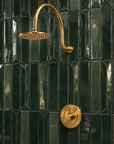 Brass Wall Mount 8 Inch Rainfall Round Shower Faucet with Rough-in Valve and Trim Kit (1.8GPM)