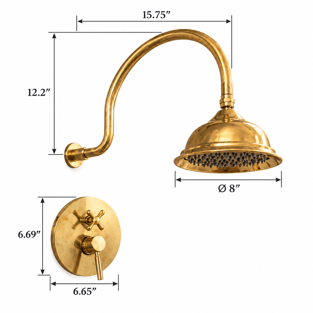 The Charleston Curved Shower