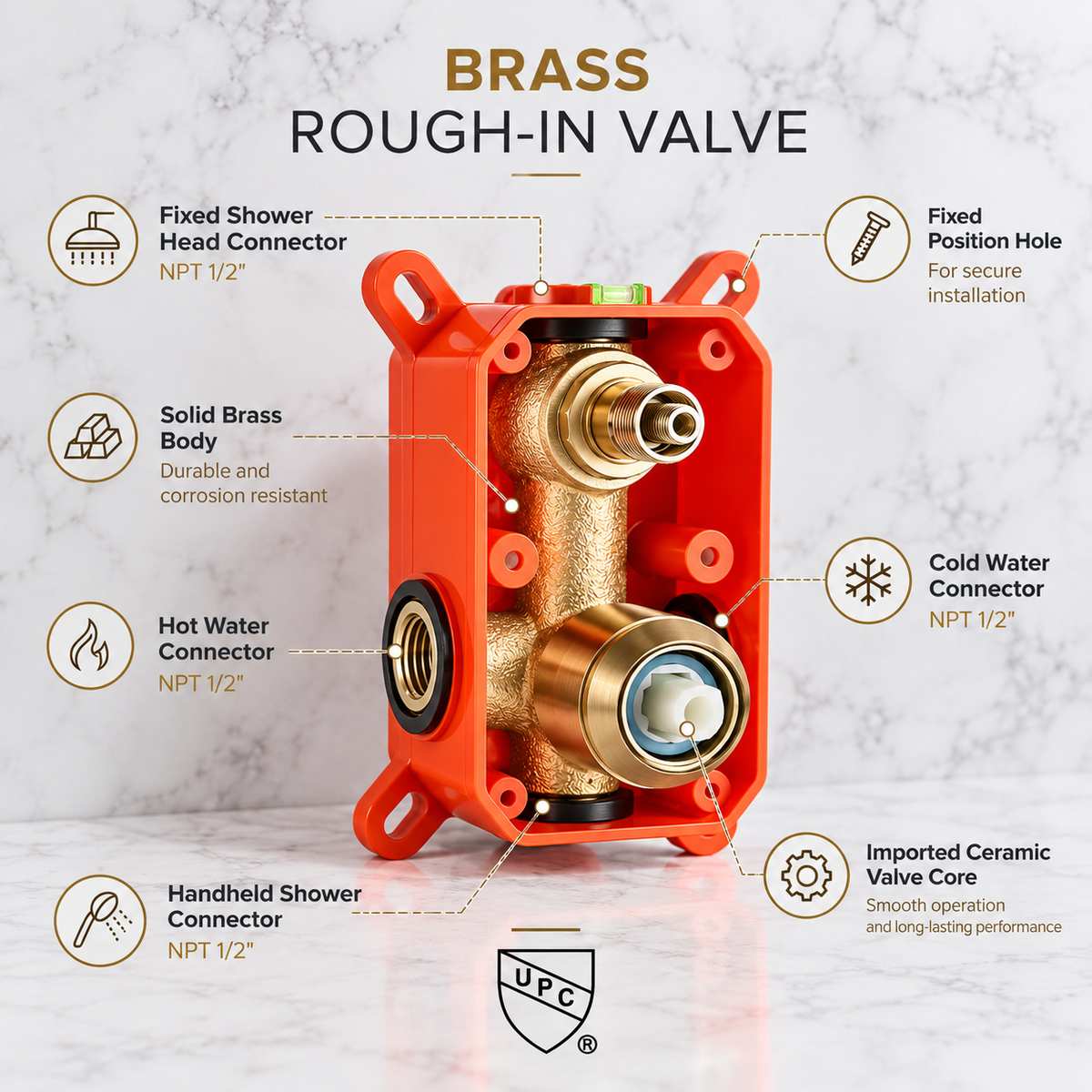 Kyc Brass Shower System - Unlacquered Brass