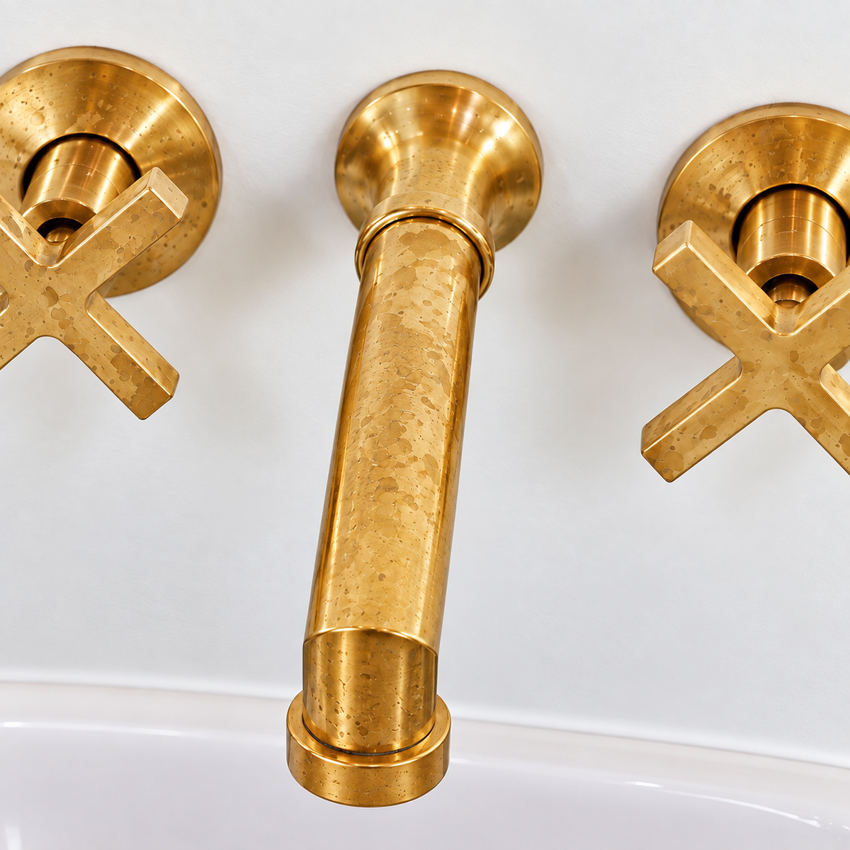 Kensington Unlacquered Brass Wall Mounted Faucet