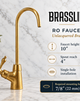 Unlacquered Brass RO & Filtered Water Faucet