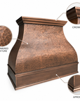 Vintage copper range hood cover by Brasslik