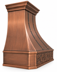 Handcrafted antique copper kitchen hood cover