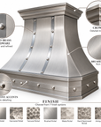 Antique nickel copper range hood cover by Brasslik