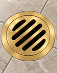 Round Shower Drain | Unlacquered Brass