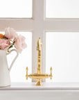 Solid Brass Single Hole Bar Sink Faucet with Dual Handles – Unlacquered Brass