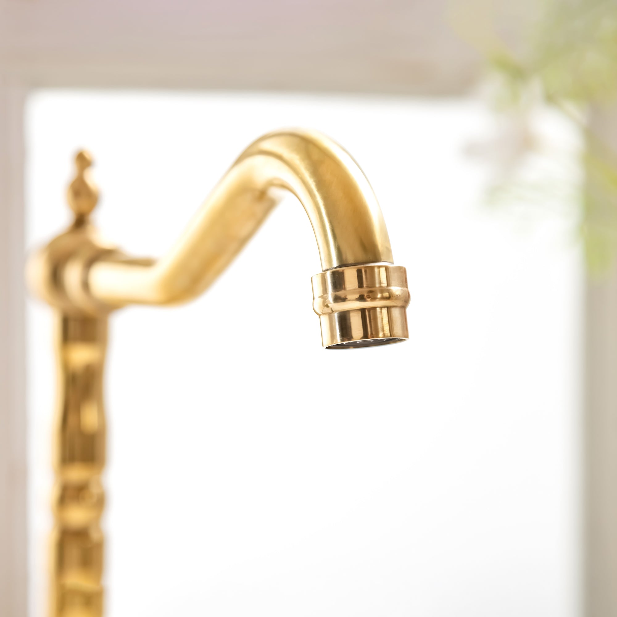 Solid Brass Single Hole Bar Sink Faucet with Dual Handles – Unlacquered Brass