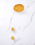 Unlacquered Brass  Shower with Rainfall Shower Head – Hot & Cold Valve