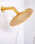 Unlacquered Brass  Shower with Rainfall Shower Head – Hot & Cold Valve