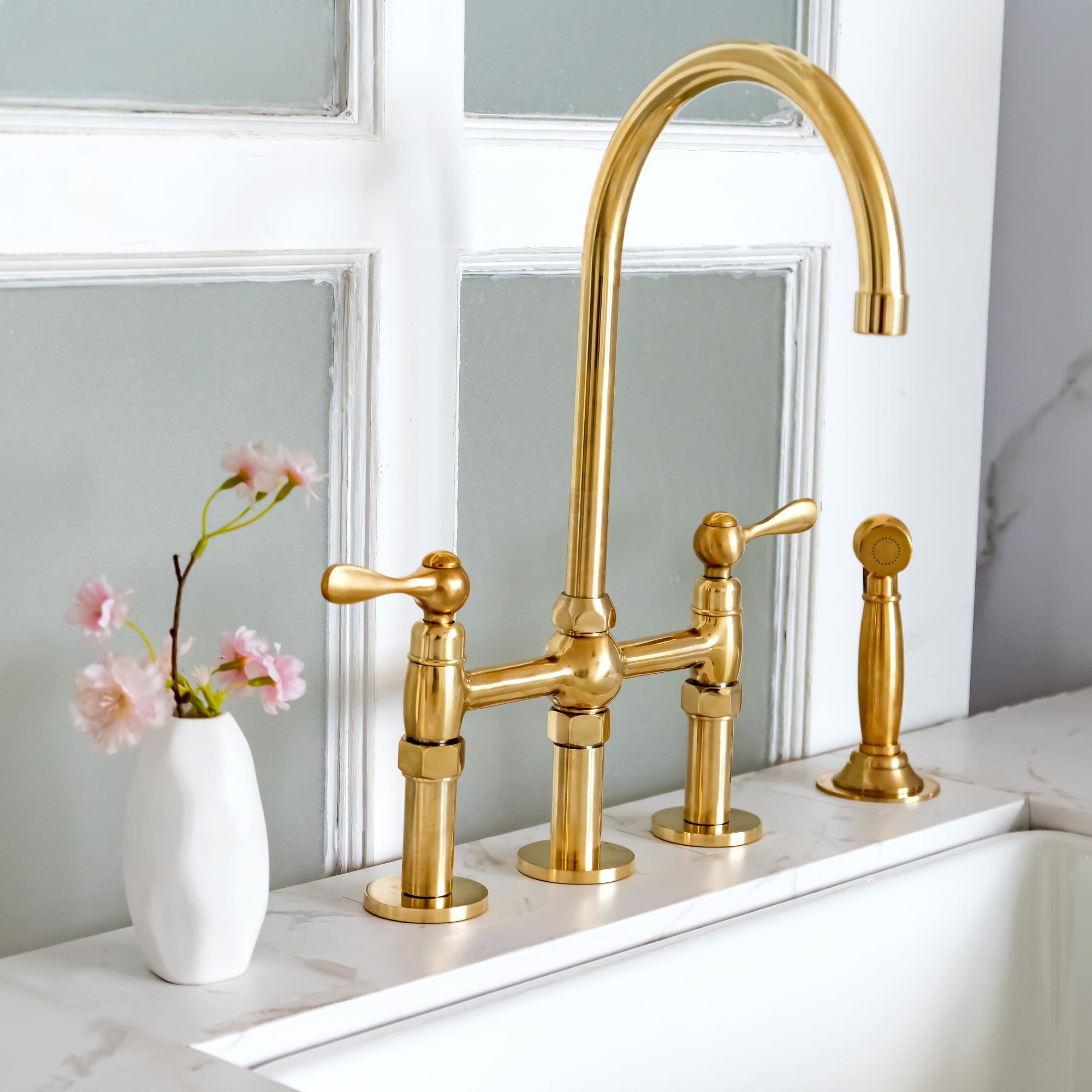 Unlacquered Brass Newcastle Bridge Faucet