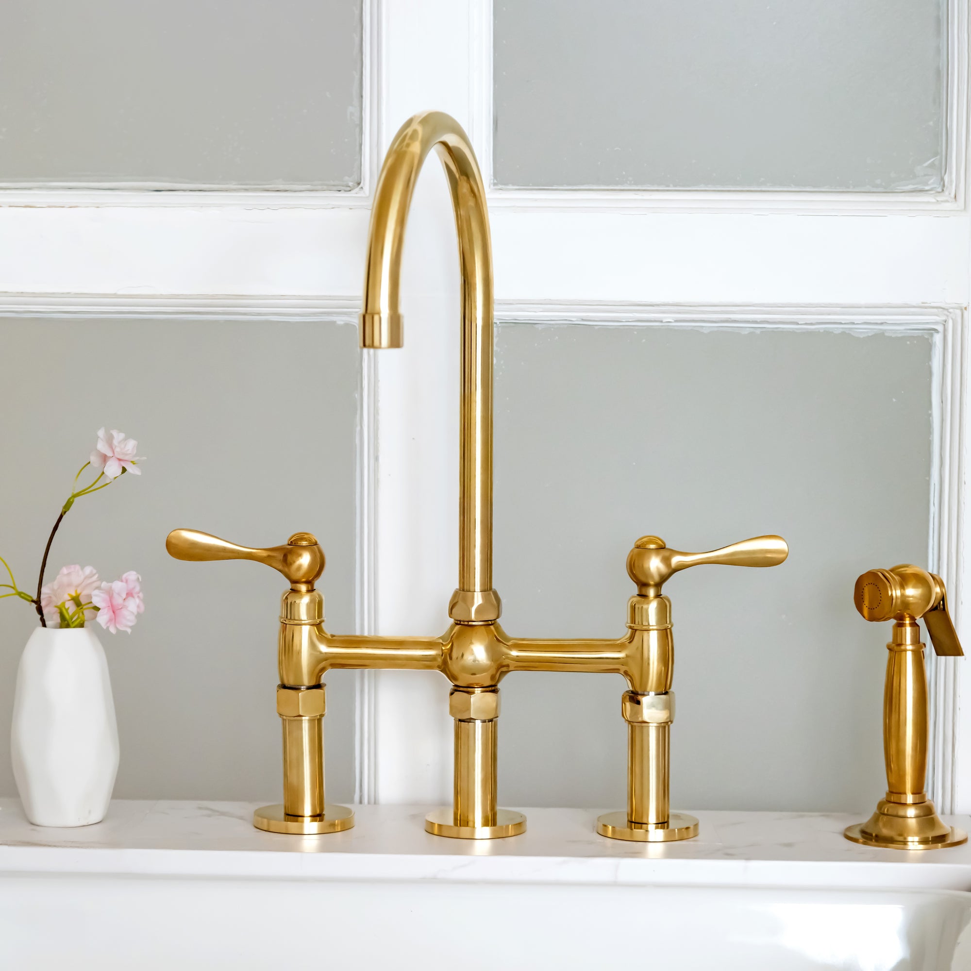 Unlacquered Brass Newcastle Bridge Faucet