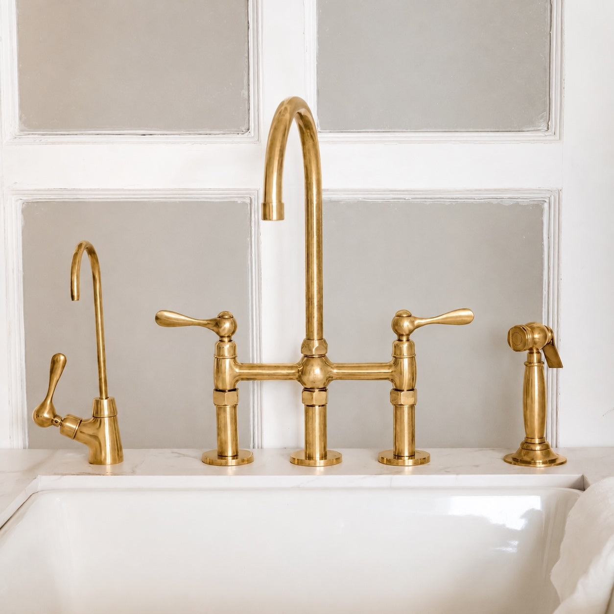 Unlacquered Brass Newcastle Bridge Faucet