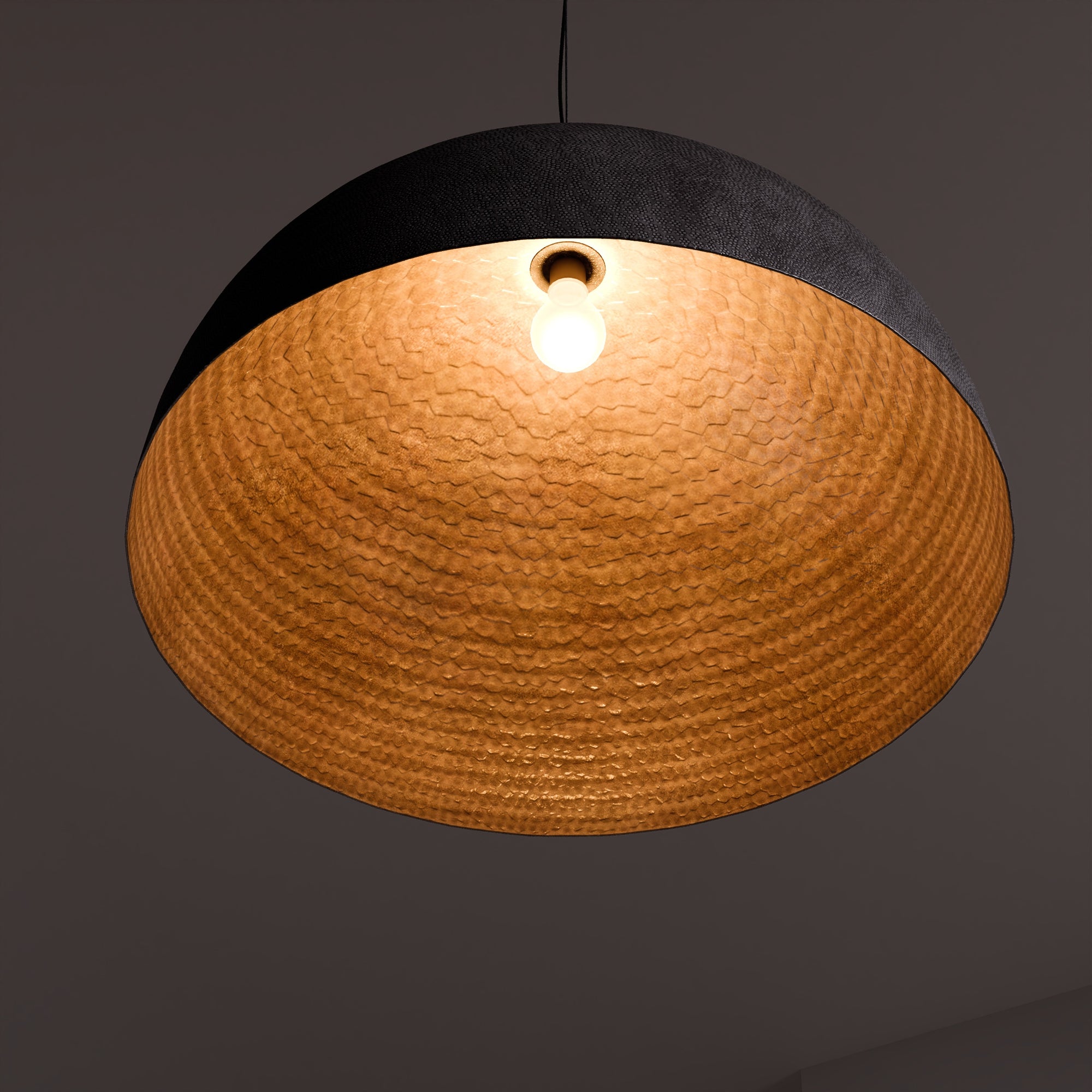 Copper Pendant Light | Dome Oxidized Light | Brasslik