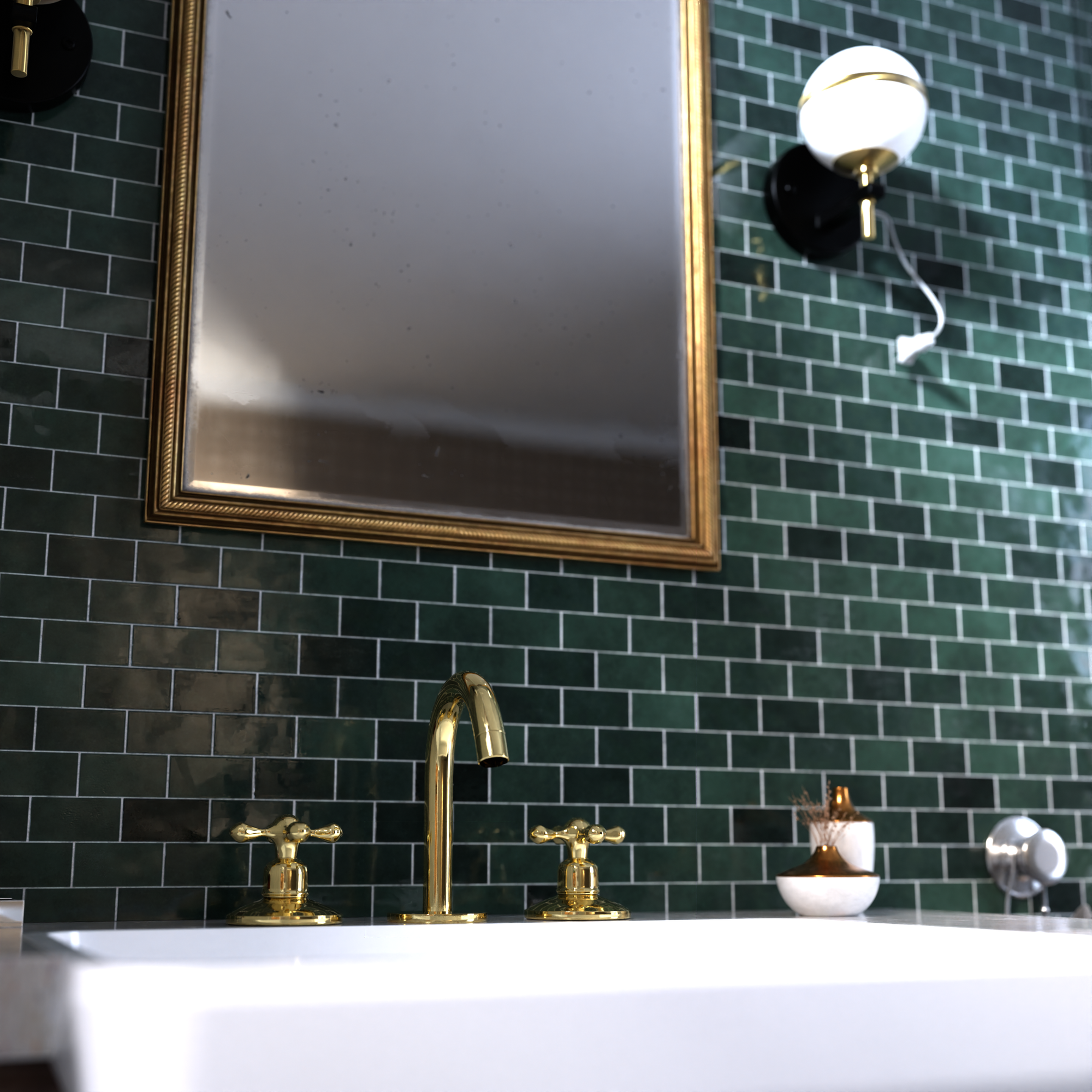 Unlacquered Brass Bath Faucet