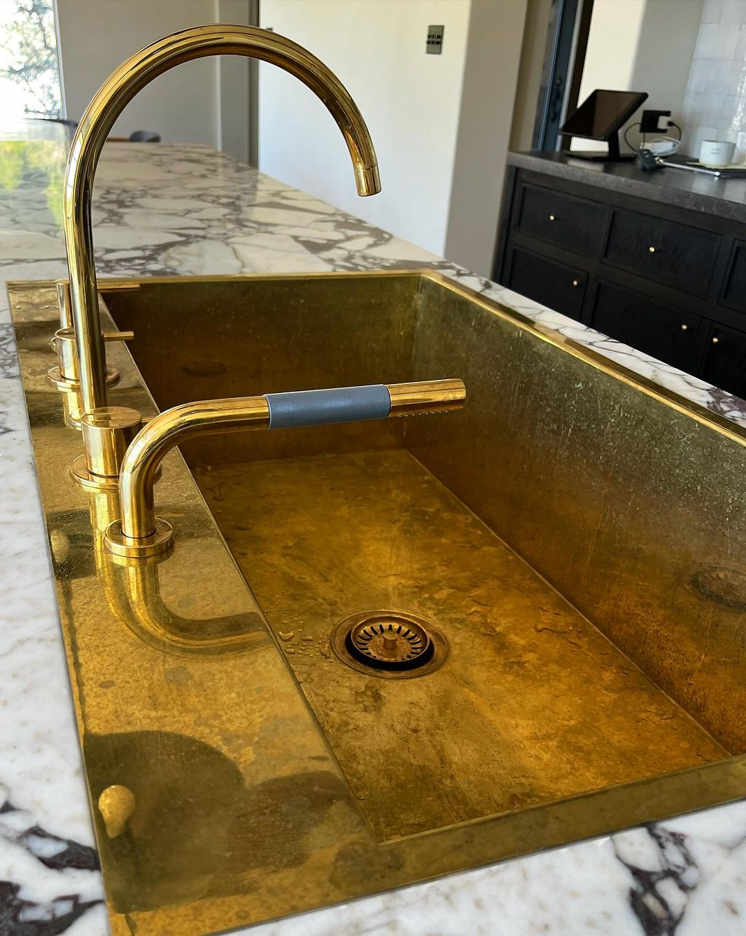 Unlacquered Brass Kitchen Sink, Brass Kitchen Island Sink