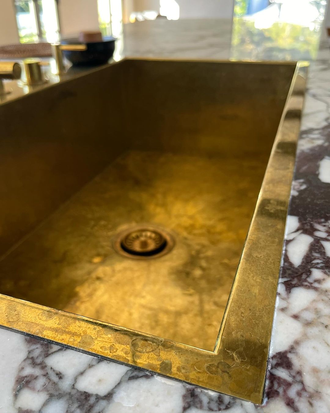 Unlacquered Brass Kitchen Sink, Brass Kitchen Island Sink