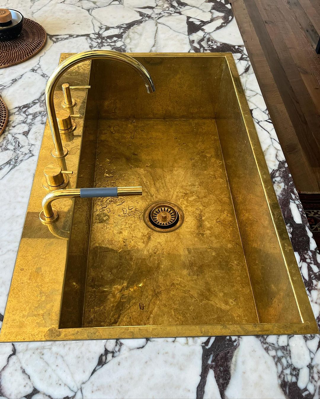 Unlacquered Brass Kitchen Sink, Brass Kitchen Island Sink