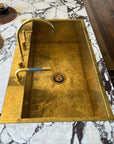 Unlacquered Brass Kitchen Sink, Brass Kitchen Island Sink