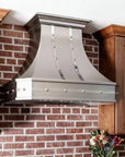 Antique nickel copper range hood cover for luxury kitchens