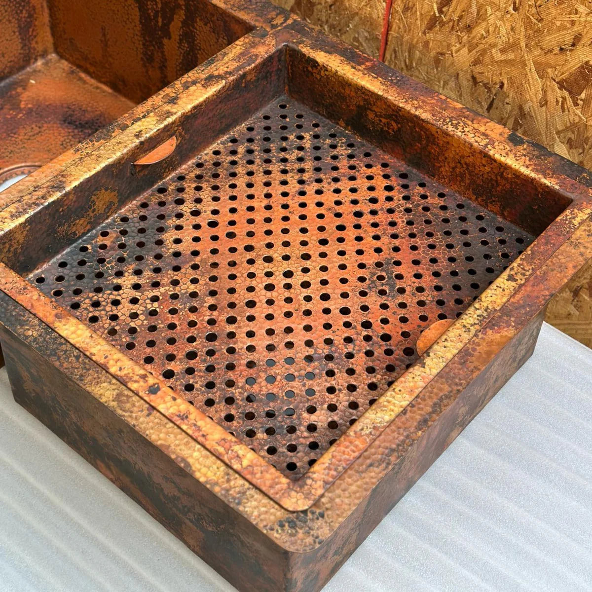 1920&#39;s Double Bowl Copper Farmhouse Kitchen Sink