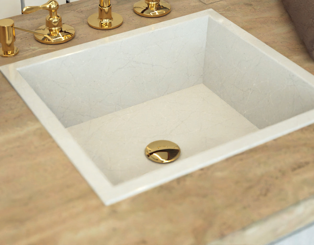 Brasslik bathroom pop up drain in brass