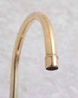 Handcrafted Steed brass bridge faucet for everyday kitchen use
