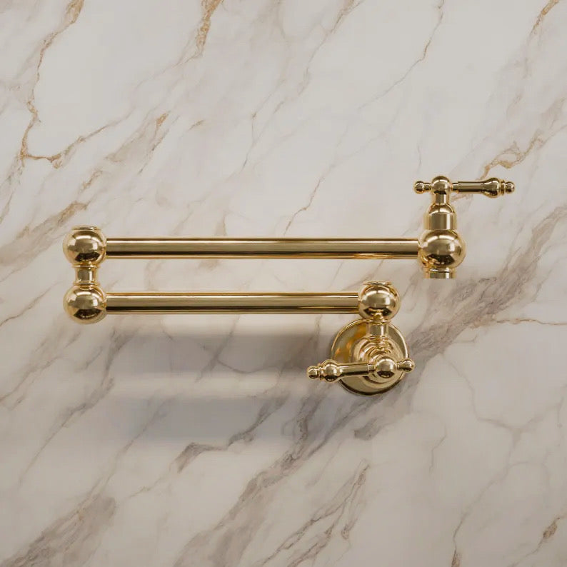 Brasslik solid brass wall-mount pot filler for the kitchen