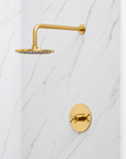 Brasslik single function brass shower set