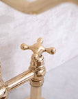 Traditional brass bridge kitchen faucet by Brasslik