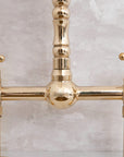 Brighton classic bridge faucet, solid brass kitchen fixture