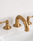 Cali deck-mounted brass bathroom faucet by Brasslik