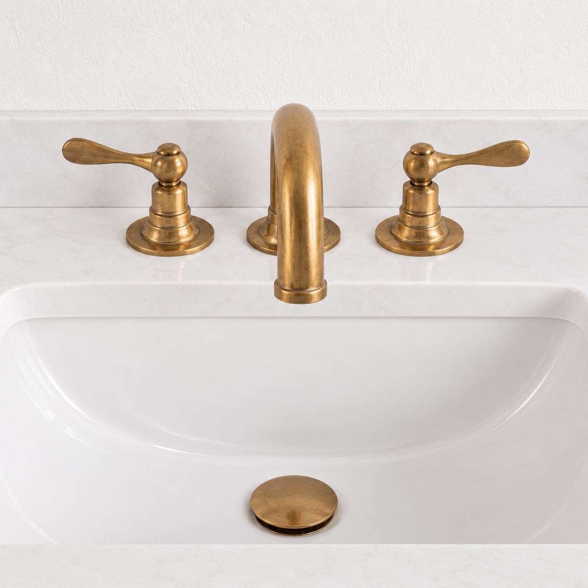 Cali solid brass vanity faucet with lever handles