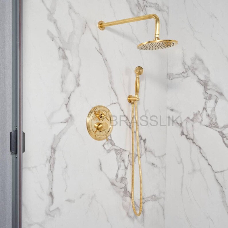 Brasslik Colorado brass shower combo for bathrooms