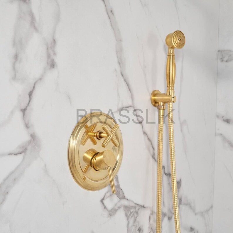 High pressure brass shower with handheld, Colorado