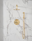 Colorado brass shower combo with handheld, timeless design