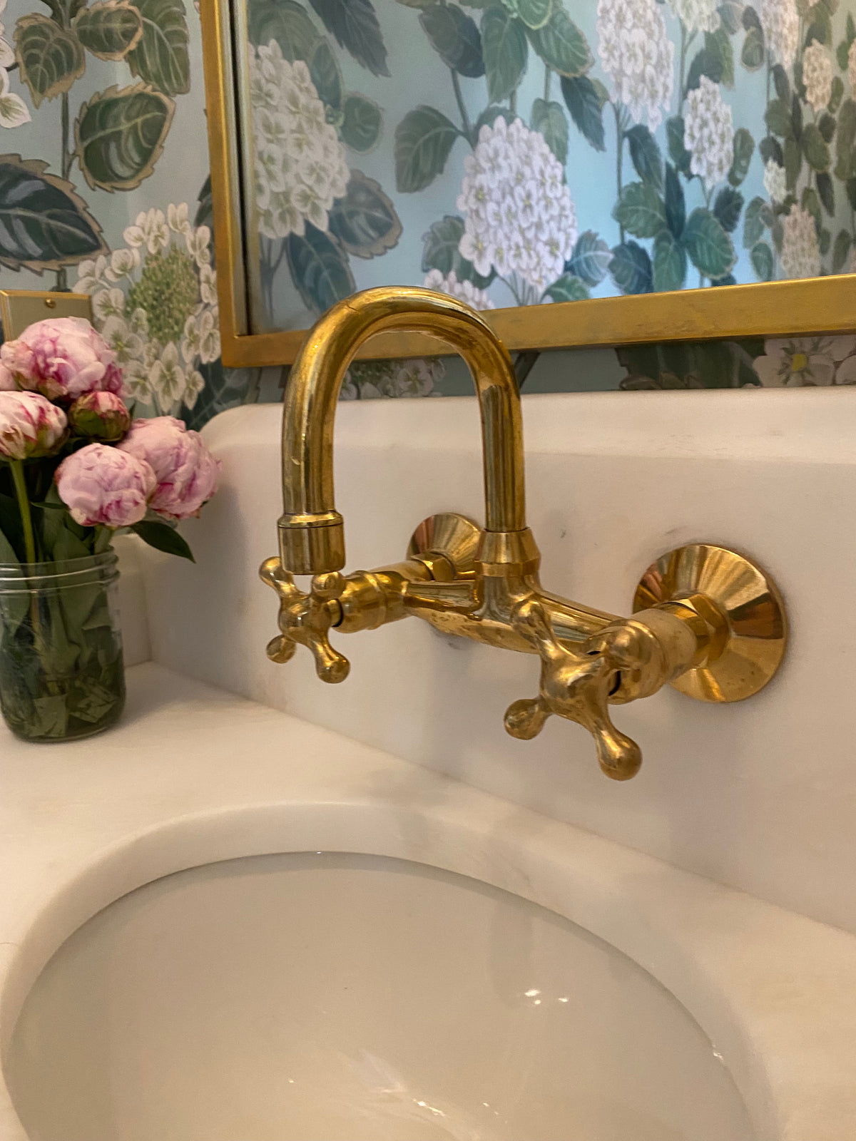 Da Frico style solid brass wall mount faucet