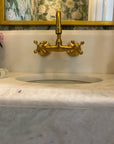 Brasslik unlacquered brass Da Frico wall faucet