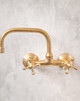 Solid brass Da Frico wall mount faucet by Brasslik