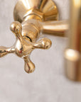 Wall-mounted brass faucet in Da Frico style with four handle options