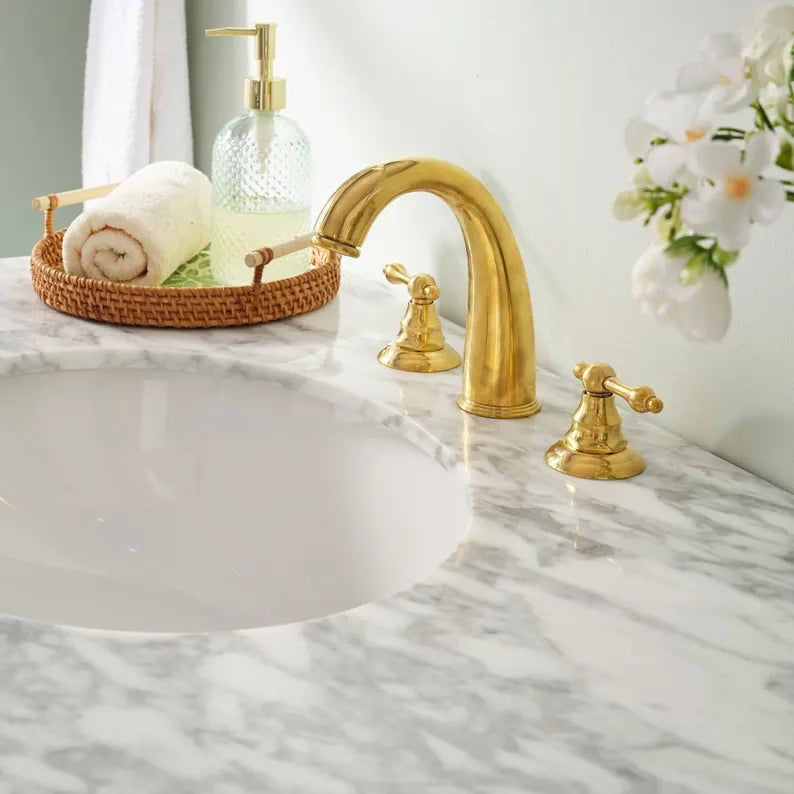 Dublin solid brass bathroom sink faucet by Brasslik