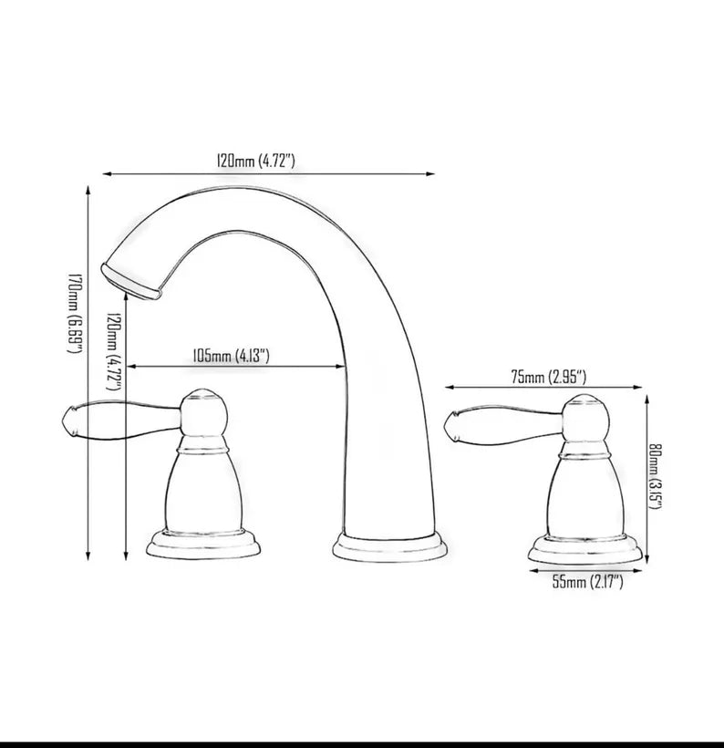 Solid brass Dublin bathroom sink faucet