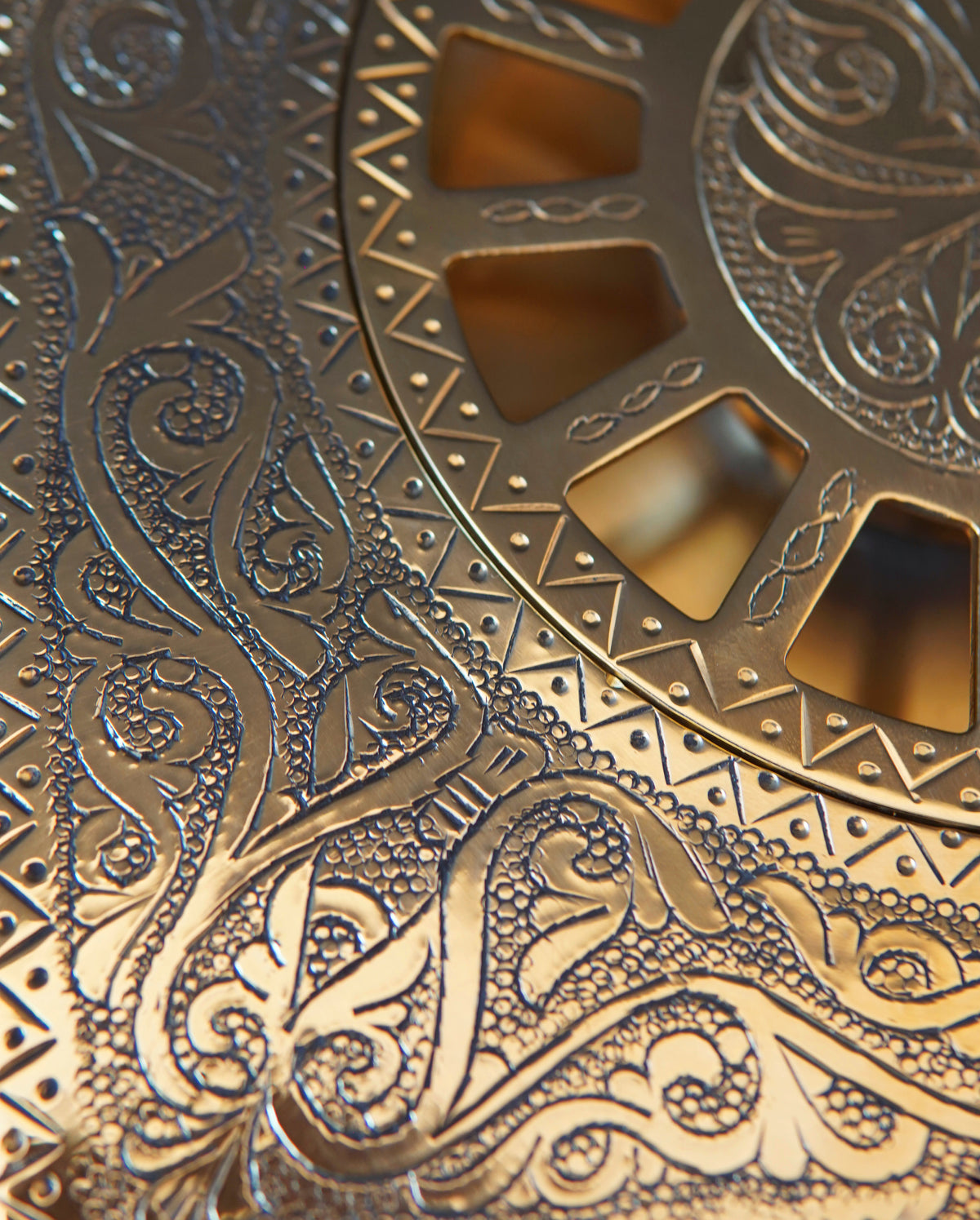 Handcrafted engraved square brass shower drain by Brasslik