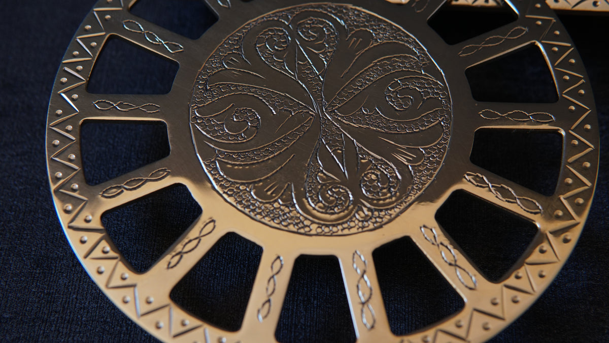 Engraved square brass drain for showers