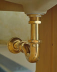 Solid Unlacquered Brass S-trap , Brass Water Trap