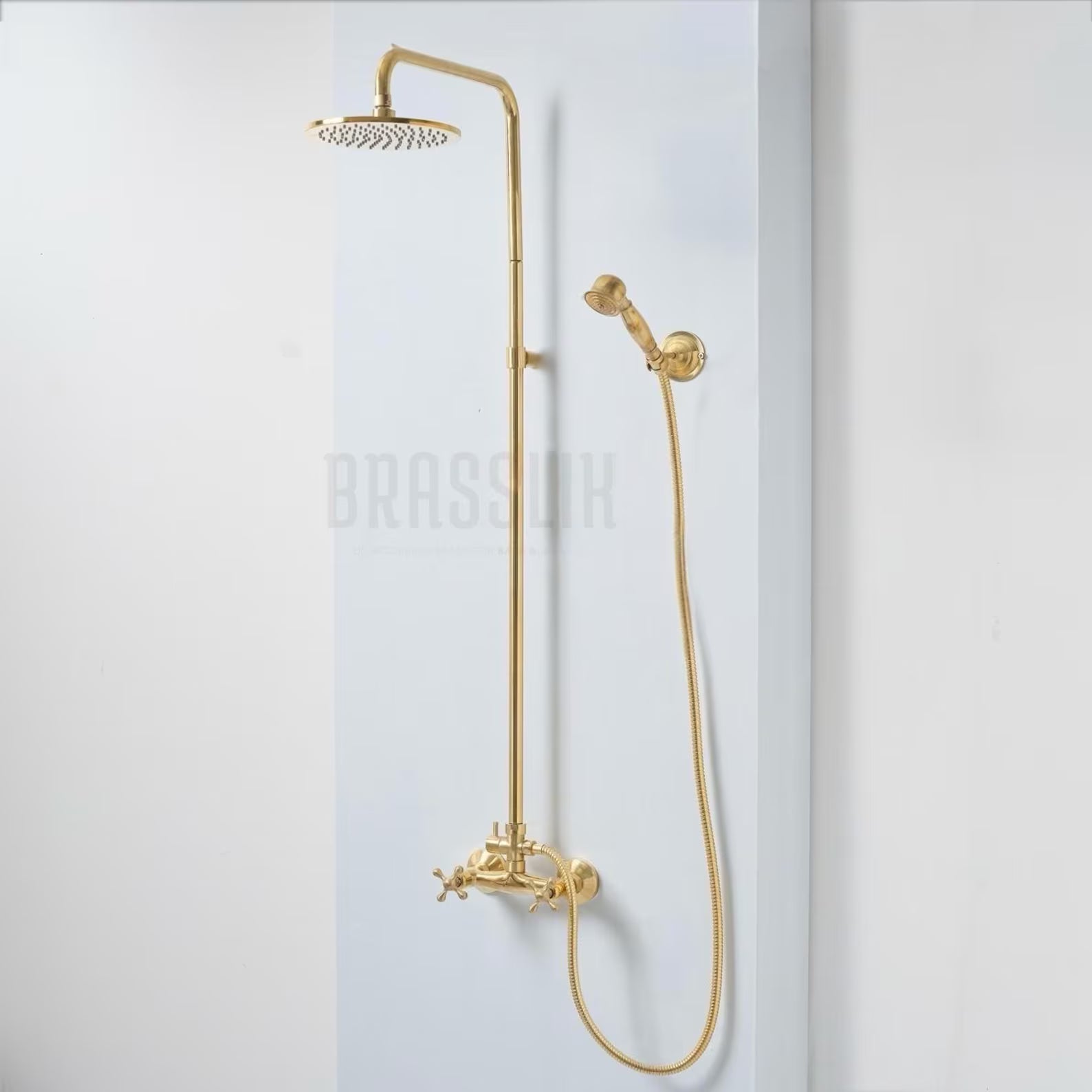 Unlacquered Brass Shower for Indoor &amp; Outdoor